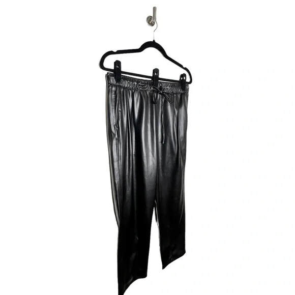 Zara Faux Leather The Weekend Pants in Black Size Medium - Picture 7 of 9